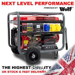 Electric Start Petrol Generator PowerKing Portable PKB8500E 6500w 8KVA Camping