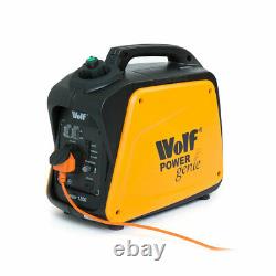 Ex Demo Wolf Petrol Inverter Generator 1200w 4HP 4Stroke Silent Portable Caravan