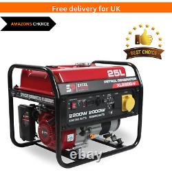 Excel Power 2.2kw 196cc Open Framed Petrol Generator With 2 Year Warranty