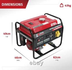 Excel Power 2.2kw 196cc Open Framed Petrol Generator With 2 Year Warranty