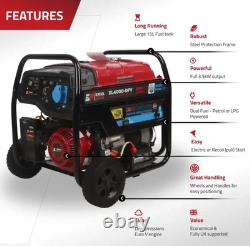 Excel Power Electric Start Open Framed Dual Fuel Petrol Generator Outdoor Excel Power Electric Start Open Framed Dual Fuel Petrol Generator Outdoor