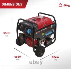 Excel Power Electric Start Open Framed Dual Fuel Petrol Generator Outdoor