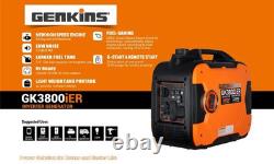 GENKINS 3800 Watt Portable Inverter Generator Remote + Electric starter