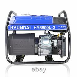 Generator Petrol 3.2kW 3200W 4kVA Catering Portable Site HYUNDAI HY3800L-2