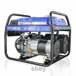 Generator Petrol Electric Start 2.2kW 2200W 2kVA Catering Portable Site HYUNDAI