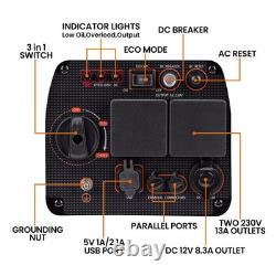 Generator Petrol Inverter 3000 Watt Portable 21.5kg For Boat Caravan SUV Van