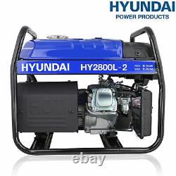 Generator Petrol Recoil Start 2.2kW 2200W 2kVA Catering Portable Site HYUNDAI