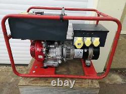 Harrington 6.3 kVA Generator, Honda Petrol Engine, 110/240 Volt, GWO
