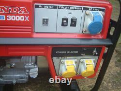 Honda EB3000X Portable Petrol Generator 3.5KVA 110v/240v Outputs- New