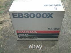 Honda EB3000X Portable Petrol Generator 3.5KVA 110v/240v Outputs- New
