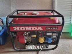 Honda EM4500 Portable Petrol Generator, barely Used, Ready To Go