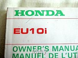 Honda EU10I 1.0kw Generator very quiet + handbook. Securing Hawser and leads