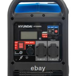 Hyundai 2200W / 2.2kW Petrol Inverter Generator, Pure Sine Wave Output HY2250Si
