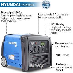 Hyundai 3200W / 3.2kW Petrol Inverter Generator, Pure Sine Wave Output