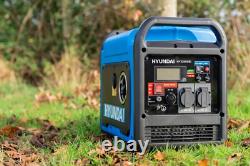 Hyundai 3200W / 3.2kW Petrol Inverter Generator, Pure Sine Wave Output