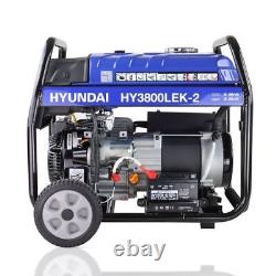 Hyundai 3.2kW / 4kVa Electric Start Site Petrol Generator Genset HY3800LEk-2