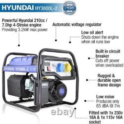 Hyundai 3.2kWith4kVa Petrol Site Open Generator with Recoil Start Grade A+