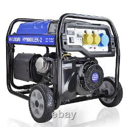 Hyundai 7kWith8.75kVa Recoil/Electric Start Petrol Generator HY9000LEK-2 GRADED