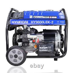 Hyundai 7kWith8.75kVa Recoil/Electric Start Petrol Generator HY9000LEK-2 GRADED