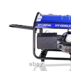 Hyundai 8kW 10kVA Recoil and Electric Start Site Petrol Generator HY10000LEk-2