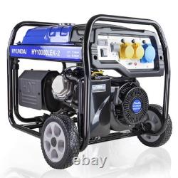 Hyundai HY10000LEK-2 8kW / 10.6kVA Electric Start Petrol Site Generator