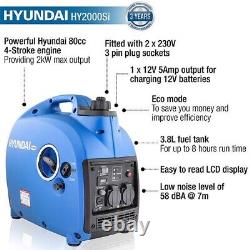 Hyundai HY2000Si 2000W Portable Petrol Inverter Generator