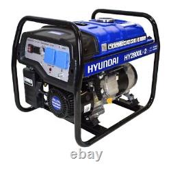 Hyundai HY2800L-2 2.2kWith2.75kVa Petrol Generator Home Use Easy Start Compact New