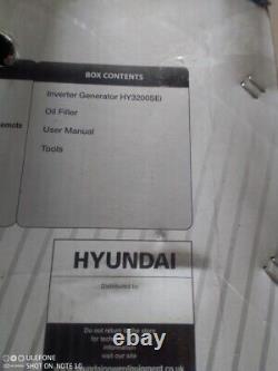 Hyundai HY3200SEI 3200W Portable Inverter Generator NEW BOXED UNUSED