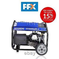 Hyundai HY9000LEK-2 7.5kWith9.4kVa Recoil/Electric Start Site Petrol Generator