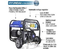 Hyundai HY9000LEK-2 7.5kWith9.4kVa Recoil/Electric Start Site Petrol Generator