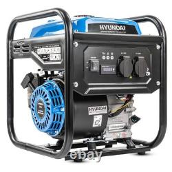 Hyundai Inverter Generator 3300W 3.3kW Open-Frame Petrol Recoil Portable H3750i