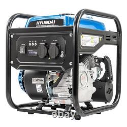 Hyundai Inverter Generator 3300W 3.3kW Open-Frame Petrol Recoil Portable H3750i