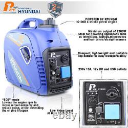 Hyundai P2500i Portable Petrol Generator Inverter Suitcase Silent 2200With2.2kW