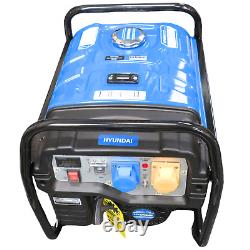 Hyundai Petrol Open Generator Recoil Start 3.2kW Max Overload Protection Blue -H