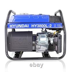 Hyundai Petrol Site Open Generator with Recoil Start 3.2kW / 4kVA HY3800L-2