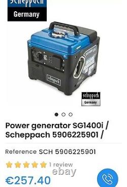 Inverter Generator Petrol 230v 1.3KW 800W 4 Stroke 50Hz 3A Scheppach Cheapest