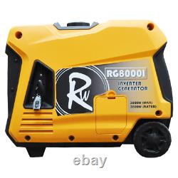 Inverter Generator Petrol 4000W Watts RocwooD Portable Camping FREE Oil