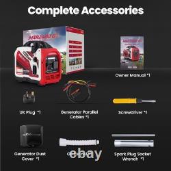 Inverter Generator Petrol Portable 2000W Suitcase for Camping 15kg App control