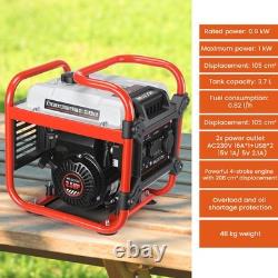 Inverter Generator Petrol Portable Quiet 1000W Suitcase 4 Stroke for Camping RV