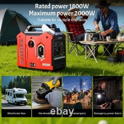 Inverter Generator Petrol Portable Quiet 2000W Suitcase 4 Stroke for Camping RV