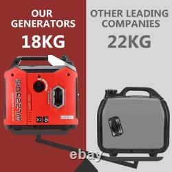 Inverter Generator Petrol Portable Quiet 2000W Suitcase 4 Stroke for Camping RV