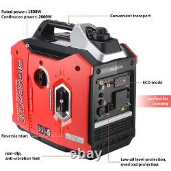 Inverter Generator Petrol Portable Quiet 2000W Suitcase 4 Stroke for Camping RV