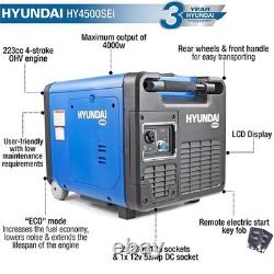 Inverter Petrol Generator 4kw 4000W 5kVA Remote Start & Quiet Portable Suitcase