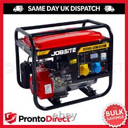 Jobsite Petrol Generator 115V/230V 4 Stroke 6.5HP Air Cooled Engine Portable