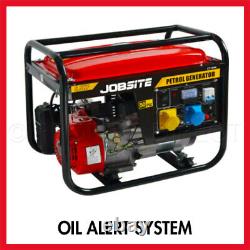 Jobsite Petrol Generator 115V/230V 4 Stroke 6.5HP Air Cooled Engine Portable