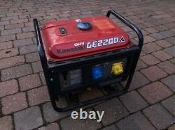 Kawasaki GE2200A 240v 110V Petrol Generator