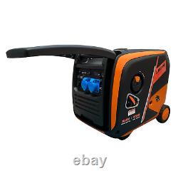 Lifan 4000w Inverter Petrol Generator 230v Electric Start Handle & Wheels 4.0kw