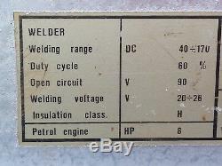 Lombardini 8hp Petrol Genset Welder Good Working Order