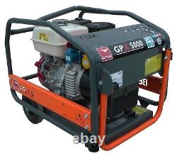 NEW BELLE GPX5000 GENERATOR 4.0kVA HONDA GX270 PETROL ENGINE 110v 230v WHEELS