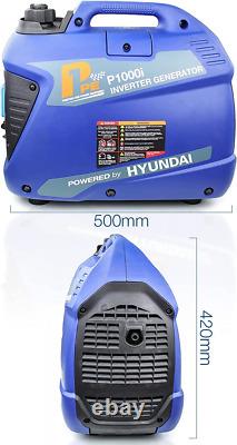 P1 P1000i Petrol Generator for Portable Power. 1000W Powered by Hyundai